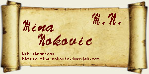 Mina Noković vizit kartica